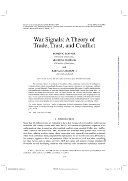 War Signals: A Theory of Trade, Trust, and Conflict