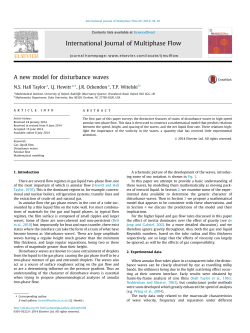 A new model for disturbance waves