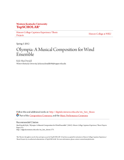 A Musical Composition for Wind Ensemble - TopSCHOLAR