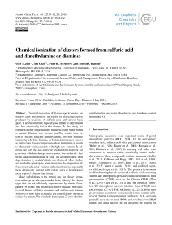 Chemical ionization of clusters formed from sulfuric acid and