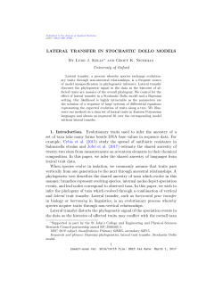 Lateral transfer in Stochastic Dollo models - e