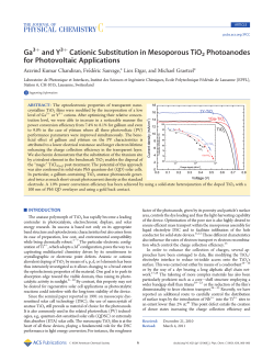 Ga and Y Cationic Substitution in Mesoporous TiO2 Photoanodes