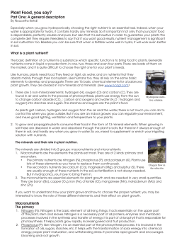 Plant Food, you say? - General Hydroponics Europe