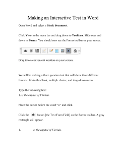Making an Interactive Test in Word