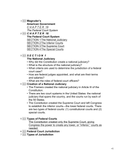 Magruder`s American Government C H A P T E R  18 The Federal