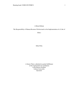 A Moral Debate: The Responsibility of Human Resource