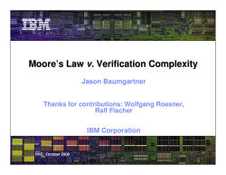 Moore`s Law v. Verification Complexity