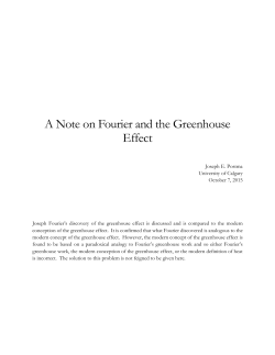 A Note on Fourier and the Greenhouse Effect