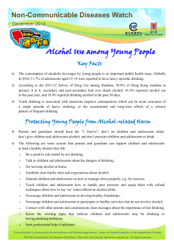 NCD Watch December 2014 - Alcohol Use among Young People