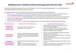 Equality and Diversity Strategy Action Plan 2016-2020