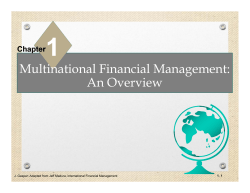 Multinational Financial Management