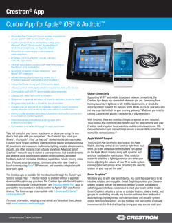 Product Specifications: Crestron-App