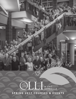 Spring 2017 Catalog - Osher Lifelong Learning Institute
