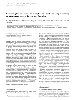 Measuring fluorine in uranium oxyfluoride particles using secondary