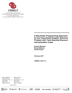 A Stochastic Programming Approach for the Capacitated Supplier