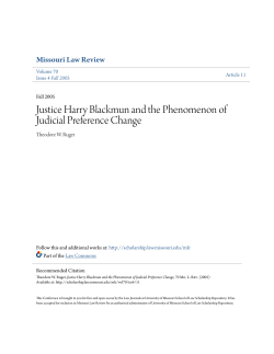 Justice Harry Blackmun and the Phenomenon of Judicial Preference