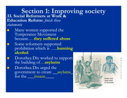 Section 1: Improving society