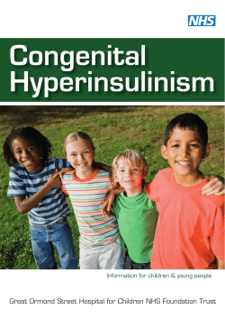 Congenital Hyperinsulinism - Great Ormond Street Hospital
