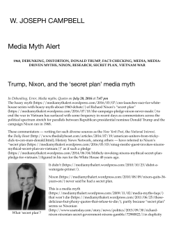 Trump, Nixon, and the `secret plan` media myth