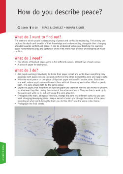 How do you describe peace? - How do we know it`s working