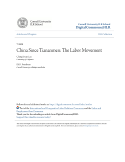 China Since Tiananmen: The Labor Movement