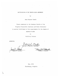 RATIFICATION OF THE TWENTY-SIXTH AMENDMENT by Anne