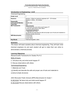 1.A.III Chemical Engineering - Worcester Polytechnic Institute