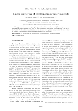 Elastic scattering of electrons from water molecule