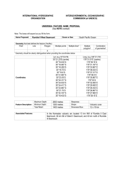 Rumble II West Seamount - International Hydrographic Organization