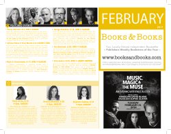 Mark Z. Danielewski: 2/17, 8PM @ GABLES George Saunders: 2/19