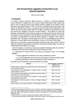 Anti-Terrorist Penal Legislation and the Rule of Law: Spanish