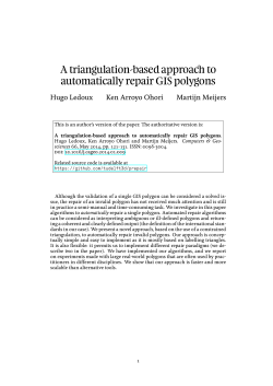 A triangulation-based approach to automatically repair GIS polygons