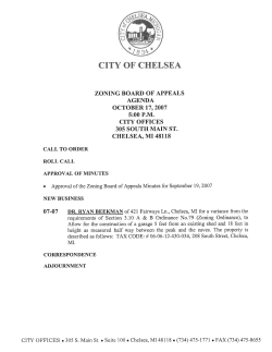 October 17, 2007 - City of Chelsea