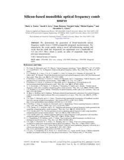 Silicon-based monolithic optical frequency comb source
