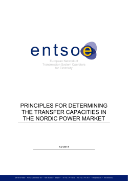 principles for determining the transfer capacities in the nordic power