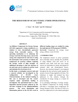 THE BEHAVIOR OF OCAES VESSEL UNDER OPERATIONAL