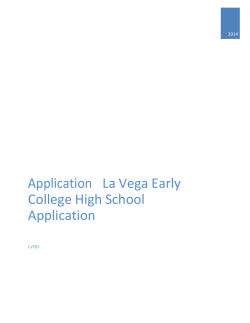 Application La Vega Early College High School