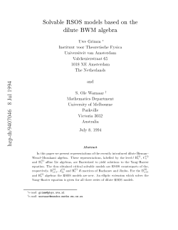 Solvable RSOS models based on the dilute BWM algebra