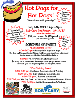 Hot dogs for hot dogs flyer