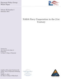 NASA-Navy Cooperation in the 21st Century