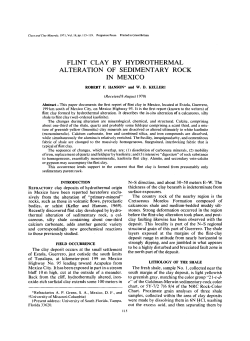 flint clay by hydrothermal alteration of sedimentary rock in mexico
