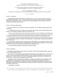 NJAC 5:26 - State of New Jersey