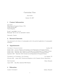 Curriculum Vitae - UCL Computer Science