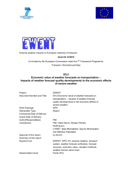 D5.2 Economic value of weather forecasts on - ewent