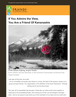 If You Admire the View, You Are a Friend Of Kananaskis