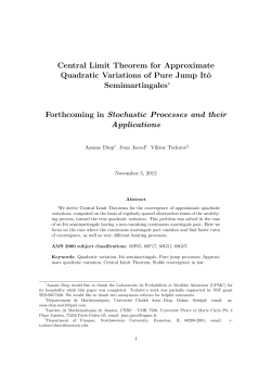 Central Limit Theorem for Approximate Quadratic Variations of Pure