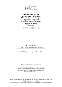Marginal Cost Versus Average Cost Pricing with Climatic Shocks in