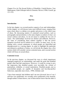Chapter 5 - Centre for Disability Studies