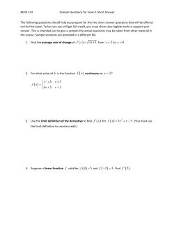 f x x = 2 x = to 8 x = . 3 x = ? 3 5 3 x b x f x bx x + &le; = + > f x &prime; f f &prime;