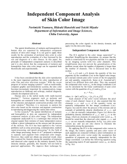 Independent Component Analysis of Skin Color Image